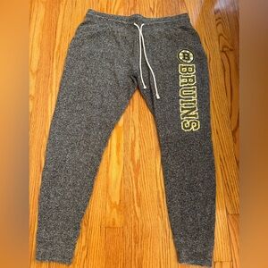 NHL Bruins Gray Joggers ladies